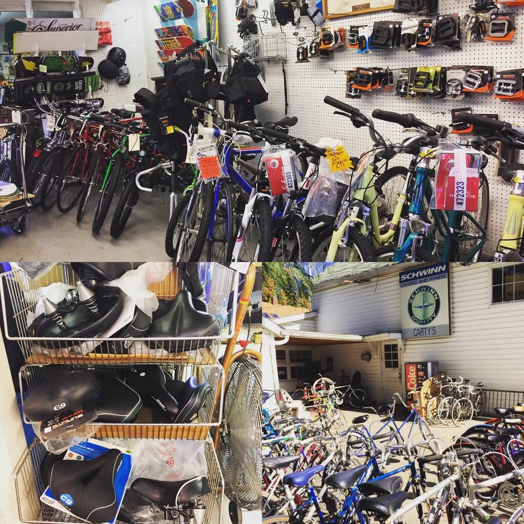 Inside Carty's Bike Shop